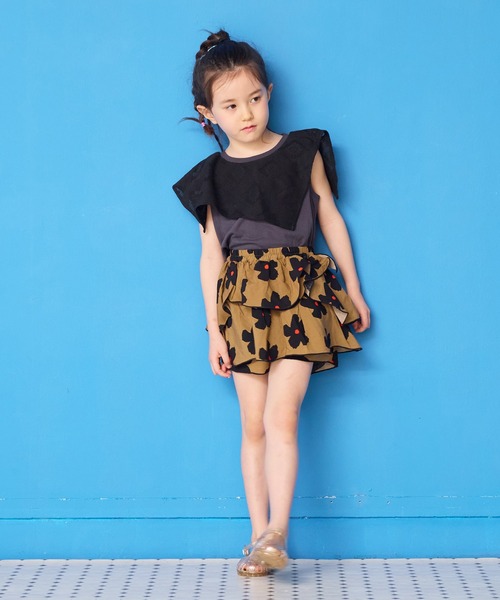 MARKEY'S（マーキーズ）の「レースカラーノースリーブカットソー（タンクトップ・キッズ・イエロー/ブラック/オフホワイト・90/100/110/120/130/140/150）」の12枚目の写真