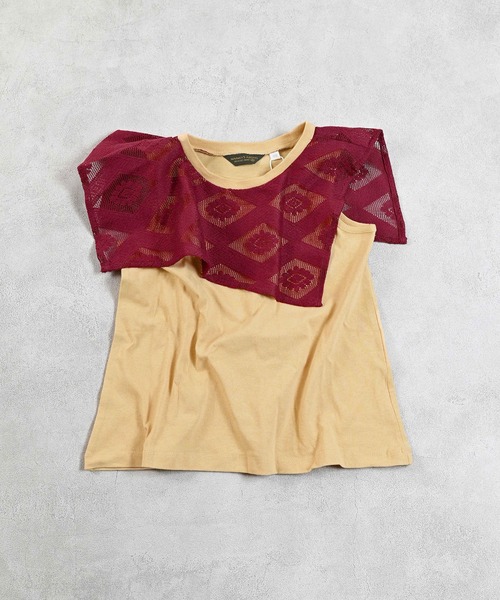 MARKEY'S（マーキーズ）の「レースカラーノースリーブカットソー（タンクトップ・キッズ・イエロー/ブラック/オフホワイト・90/100/110/120/130/140/150）」の4枚目の写真