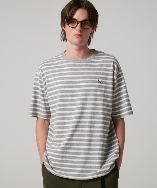 Eddie Bauer(エディーバウアー)の「ボーダー 半袖 Tシャツ(Tシャツ/カットソー・メンズ・ピンク/ベージュ/ネイビー/グレー・M/L/S/XXL/XL)」の1枚目の写真