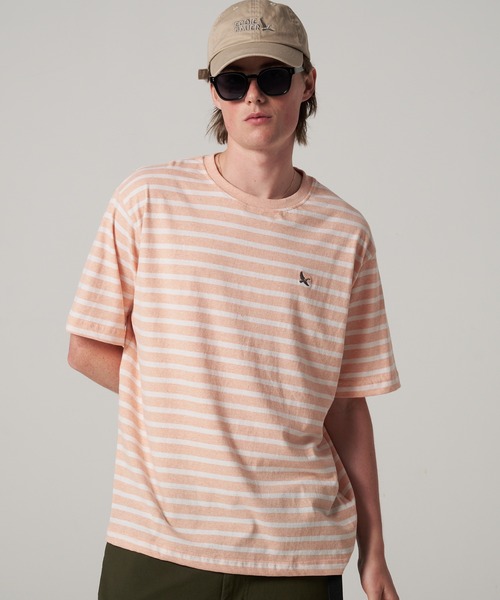 Eddie Bauer(エディーバウアー)の「ボーダー 半袖 Tシャツ(Tシャツ/カットソー・メンズ・ピンク/ベージュ/ネイビー/グレー・M/L/S/XXL/XL)」の4枚目の写真