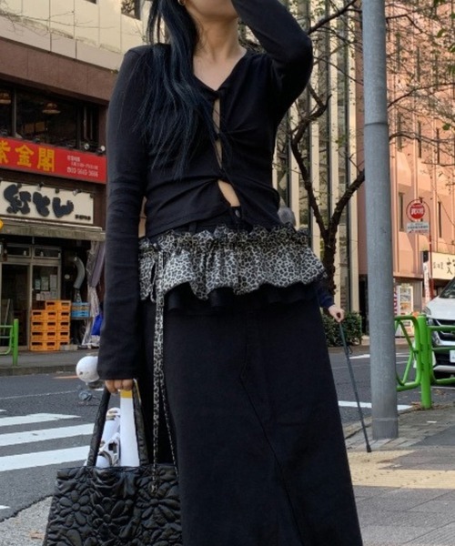almo(アルモ)の「SK フリルレイヤードスカート(se)(スカート・レディース・ホワイト系その他/ブラック系その他/グレー系その他/ブラウン系その他/ブルー系その他/ホワイト系その他2・FREE)」の12枚目の写真