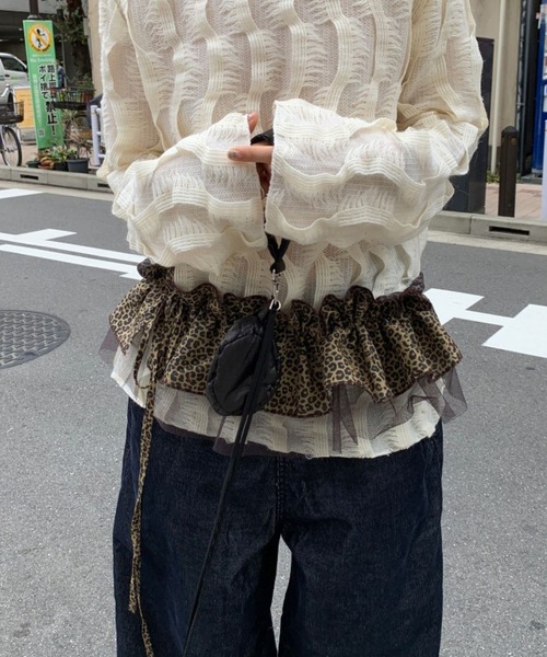 almo(アルモ)の「SK フリルレイヤードスカート(se)(スカート・レディース・ホワイト系その他/ブラック系その他/グレー系その他/ブラウン系その他/ブルー系その他/ホワイト系その他2・FREE)」の14枚目の写真