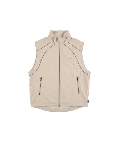 WIND AND SEA（ウィンダンシー）の「Reflective Piping Track Vest（ベスト・メンズ・サンドベージュ/ブラック・XL/S/M/L）」の9枚目の写真
