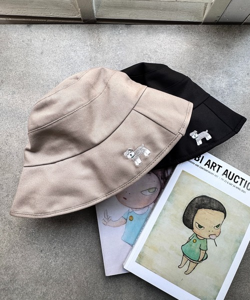 CALIFORNIA OUTFITTERS(カリフォルニア アウトフィッターズ)の「3B36 アニマル 刺繍 バケットハット(ハット・レディース・ブラック/ベージュ・ONESIZE)」の5枚目の写真
