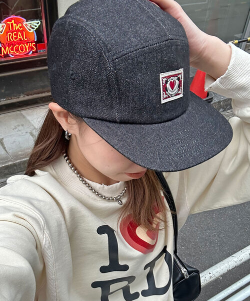 CIAOPANIC（チャオパニック）の「ワンポイントロゴデニムジェットキャップ（キャップ・レディース・ブルー/ブラック/ブルー系その他・ONE SIZE）」の6枚目の写真
