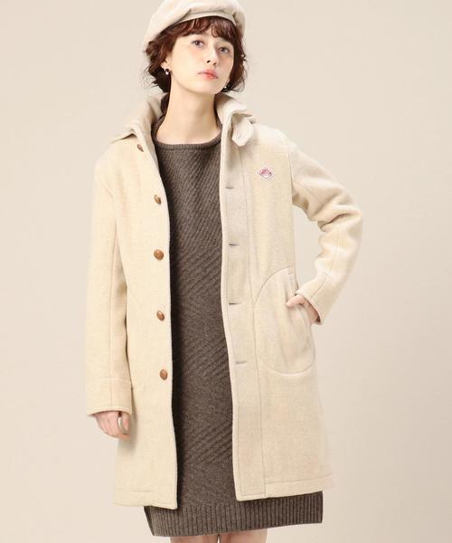 DANTON(ダントン)の「BY DANTON フードミドルコート◆(その他アウター・レディース・オフホワイト/ネイビー・36)」の1枚目の写真