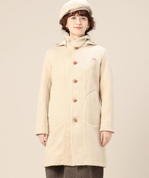 DANTON(ダントン)の「BY DANTON フードミドルコート◆(その他アウター・レディース・オフホワイト/ネイビー・36)」の4枚目の写真