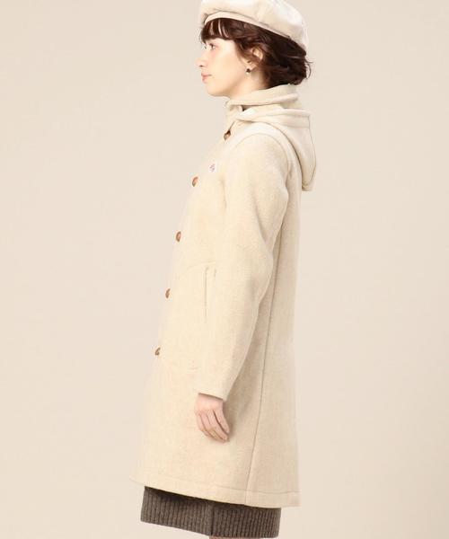 DANTON(ダントン)の「BY DANTON フードミドルコート◆(その他アウター・レディース・オフホワイト/ネイビー・36)」の5枚目の写真