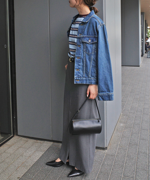 VOTE MAKE NEW CLOTHES(ボートメイクニュークローズ)の「VOTE MAKE NEW CLOTHES STRIPE T SHIRT 25SSVMNC-013CS(Tシャツ/カットソー・レディース・サックスブルー/アイボリー・FREE)」の3枚目の写真