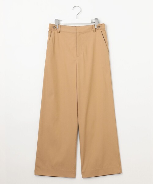 J.PRESS(ジェイプレス)の「【洗える・接触冷感・吸水速乾】ドライリネンストレッチ ワイド パンツ(その他パンツ・レディース・黄土色系/ベージュ系/カーキ系・7/9/11)」の4枚目の写真