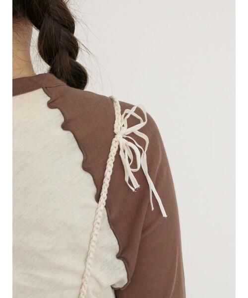 Samansa Mos2(サマンサ モスモス)の「テープヤーンビスチェ(ベスト・レディース・ブラック/グレー/キナリ・F)」の6枚目の写真