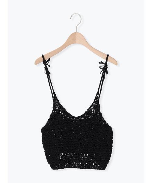 Samansa Mos2(サマンサ モスモス)の「テープヤーンビスチェ(ベスト・レディース・ブラック/グレー/キナリ・F)」の10枚目の写真