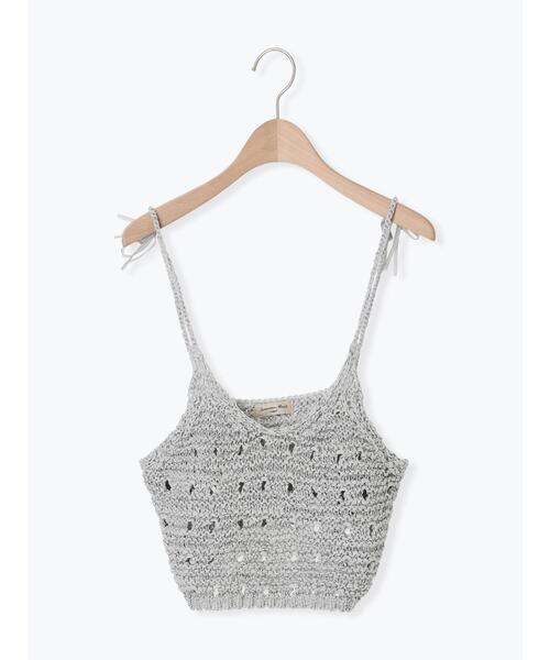 Samansa Mos2(サマンサ モスモス)の「テープヤーンビスチェ(ベスト・レディース・ブラック/グレー/キナリ・F)」の11枚目の写真