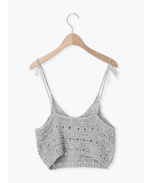 Samansa Mos2(サマンサ モスモス)の「テープヤーンビスチェ(ベスト・レディース・ブラック/グレー/キナリ・F)」の12枚目の写真