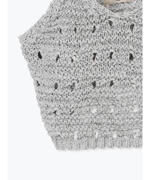 Samansa Mos2(サマンサ モスモス)の「テープヤーンビスチェ(ベスト・レディース・ブラック/グレー/キナリ・F)」の15枚目の写真