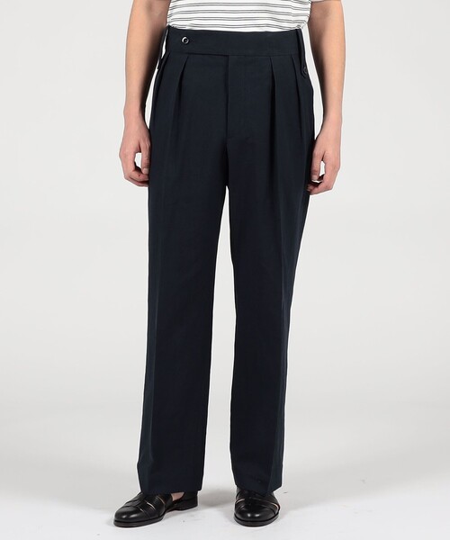 Tangent（タンジェント）の「Tangent British army chinos リネンコットン ワイドパンツ（その他パンツ・メンズ・ネイビー/グリーン・44/46/48）」の10枚目の写真