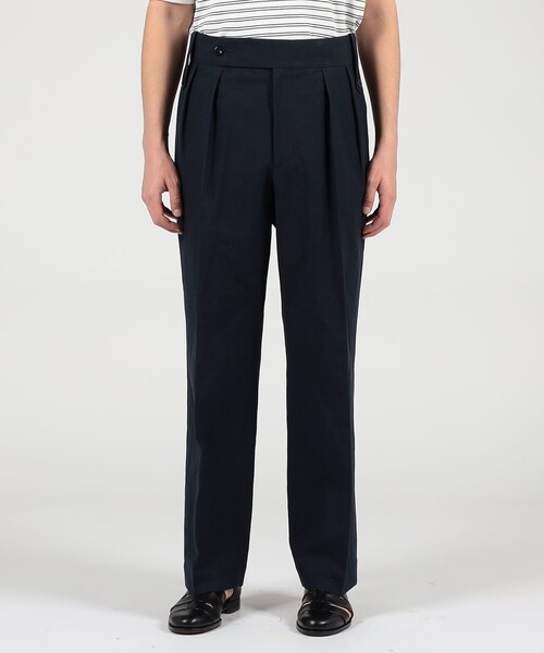 Tangent（タンジェント）の「Tangent British army chinos リネンコットン ワイドパンツ（その他パンツ・メンズ・ネイビー/グリーン・44/46/48）」の9枚目の写真
