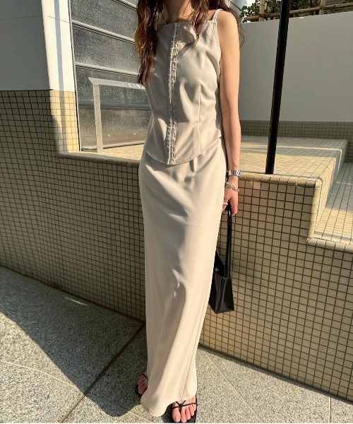 CAMISOLE SET EXTRA LONG SKIRT DRESS(ワンピース)|Ameri CAMISOLE SET EXTRA LONG SKIRT DRESS(ワンピース)|Ameri