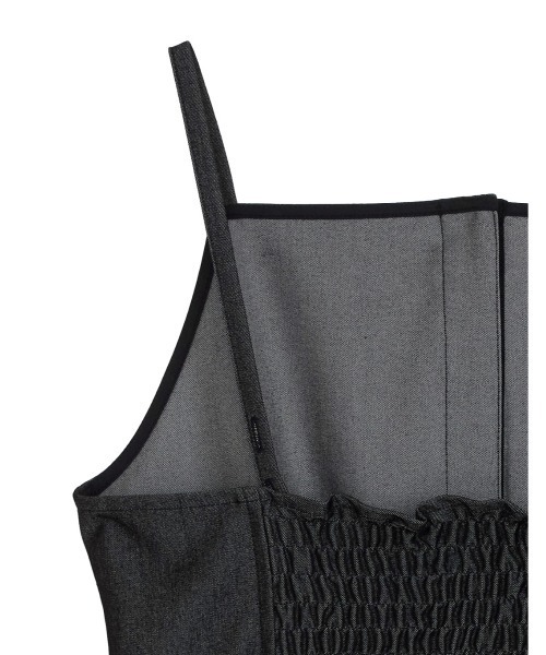 Ameri(アメリ)の「CAMISOLE SET EXTRA LONG SKIRT DRESS(ワンピース・レディース・アイボリー/ブラック・SMALL/MEDIUM)」の6枚目の写真