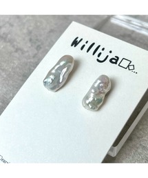 【Willija】金属アレルギー対応《Distortion》歪みパールのピアス(MA)
