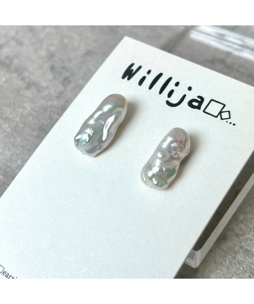 tone(トーン)の「【Willija】金属アレルギー対応《Distortion》歪みパールのピアス(MA)(ピアス(両耳用)・レディース・その他1/その他2/その他3/その他4/その他5・FREE)」の1枚目の写真