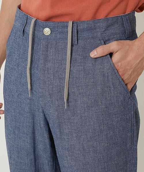 BLUE BLUE(ブルーブルー)の「オリジナルシャンブレー イージートラウザーズ(その他パンツ・メンズ・ブルー・SMALL/MEDIUM/LARGE/X-LARGE)」の6枚目の写真