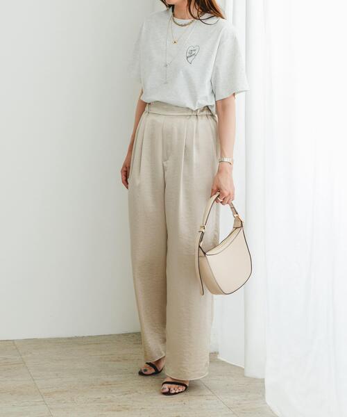 F by ROSSO（エフバイロッソ）の「F by ROSSO　サテンイージーパンツ（その他パンツ・レディース・ブラウン系その他/ベージュ系その他・36/38）」の6枚目の写真