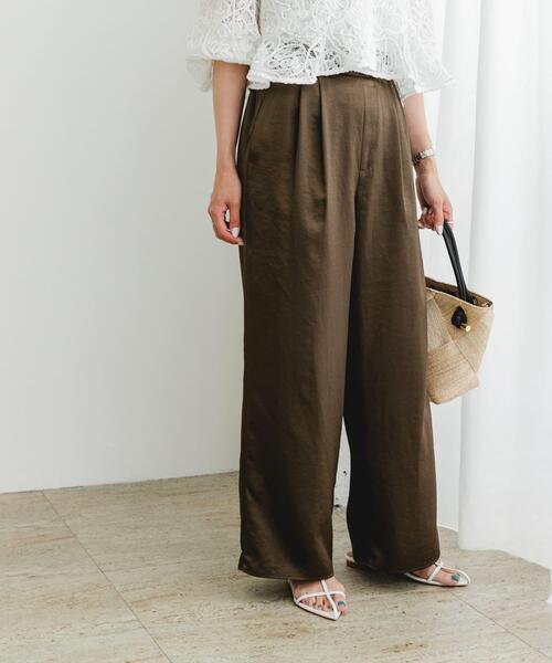 F by ROSSO（エフバイロッソ）の「F by ROSSO　サテンイージーパンツ（その他パンツ・レディース・ブラウン系その他/ベージュ系その他・36/38）」の16枚目の写真