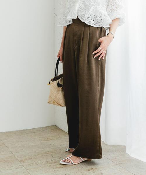 F by ROSSO（エフバイロッソ）の「F by ROSSO　サテンイージーパンツ（その他パンツ・レディース・ブラウン系その他/ベージュ系その他・36/38）」の17枚目の写真