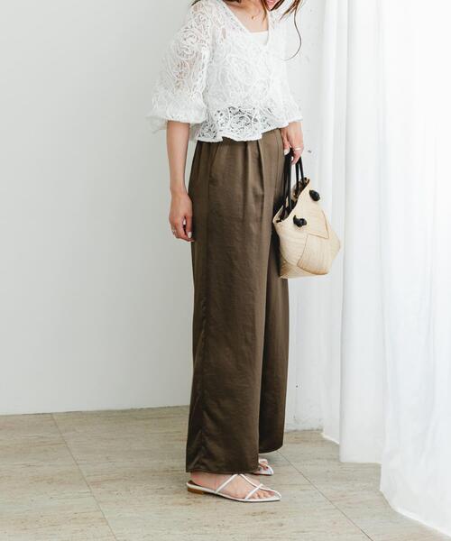 F by ROSSO（エフバイロッソ）の「F by ROSSO　サテンイージーパンツ（その他パンツ・レディース・ブラウン系その他/ベージュ系その他・36/38）」の19枚目の写真