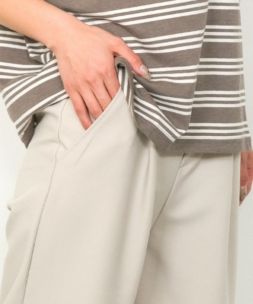 aquagarage（アクアガレージ）の「ワンタックワイドパンツ（その他パンツ・レディース・サンドベージュ/ブラック/グレー・M）」の7枚目の写真