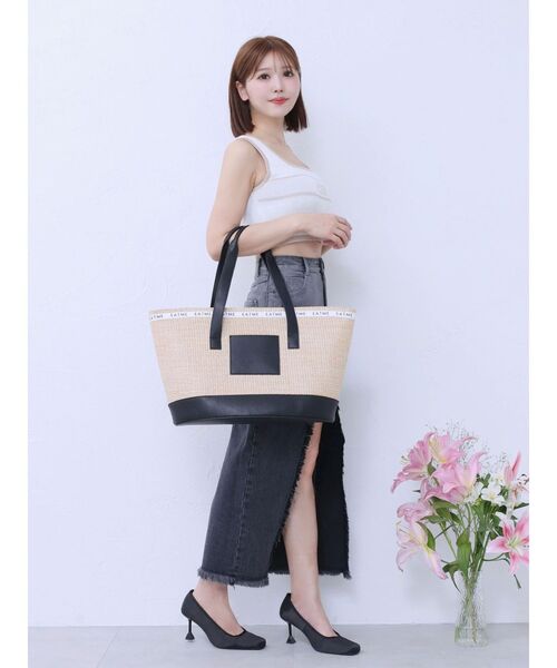 EATME（イートミー）の「バケットトートバッグ（トートバッグ・レディース・オフホワイト/ブラック・FREE）」の7枚目の写真