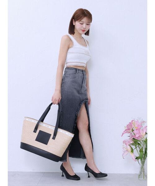 EATME（イートミー）の「バケットトートバッグ（トートバッグ・レディース・オフホワイト/ブラック・FREE）」の8枚目の写真