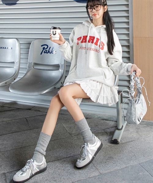 paravion(パラビオン)の「レース切り替えシューズ(スニーカー・レディース・シルバー/ホワイト/ピンク・S/M/L)」の7枚目の写真