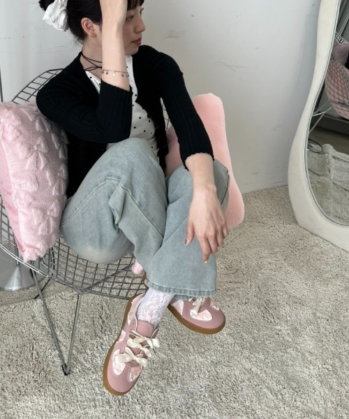 paravion(パラビオン)の「レース切り替えシューズ(スニーカー・レディース・シルバー/ホワイト/ピンク・S/M/L)」の13枚目の写真