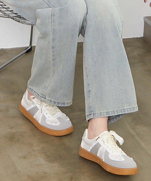 paravion(パラビオン)の「レース切り替えシューズ(スニーカー・レディース・シルバー/ホワイト/ピンク・S/M/L)」の15枚目の写真