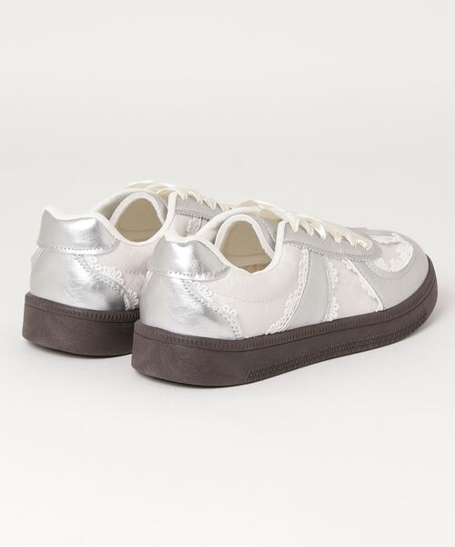 paravion(パラビオン)の「レース切り替えシューズ(スニーカー・レディース・シルバー/ホワイト/ピンク・S/M/L)」の18枚目の写真