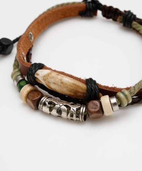 Kahiko（カヒコ）の「【Kahiko】フイレザーMEN'Sブレスレット（ブレスレット・メンズ・ブラウン/ブラック・FREE）」の6枚目の写真