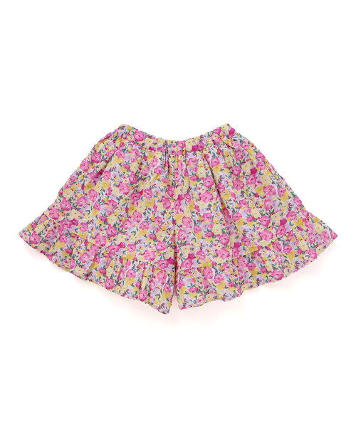 BeBe(ベベ)の「【お揃い】フルールドゥジョワプリントフリルキュロットパンツ(90~150cm)(その他パンツ・キッズ・ピンク系その他・110cm/120cm/130cm/140cm/150cm)」の4枚目の写真