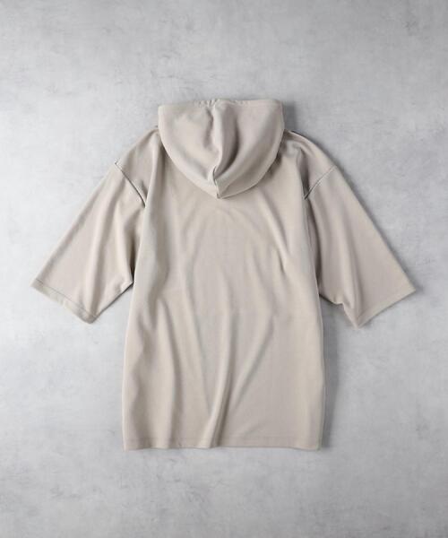 Right-on(ライトオン)の「Other(ソノタ)ポンチ切替5分袖Tシャツパーカー(Tシャツ/カットソー・メンズ・ホワイト/ベージュ・M/XL/L)」の9枚目の写真