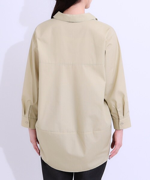 SHOO・LA・RUE（シューラルー）の「【洗える/S-LL】きれいに体型カバーが叶うチュニックシャツ（チュニック・レディース・ホワイト/ネイビー/イエロー系その他・01/02/03/04）」の13枚目の写真