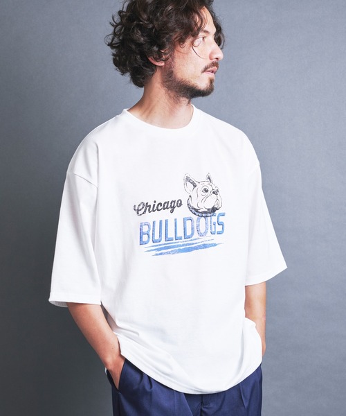 COMMON WARE(コモンウェアー)の「COMMONWARE:"BULL DOG"PRINT TEE S/S(Tシャツ/カットソー・メンズ・ネイビー/ホワイト/ブラック・M/L/XL)」の6枚目の写真