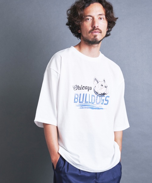 COMMON WARE(コモンウェアー)の「COMMONWARE:"BULL DOG"PRINT TEE S/S(Tシャツ/カットソー・メンズ・ネイビー/ホワイト/ブラック・M/L/XL)」の7枚目の写真