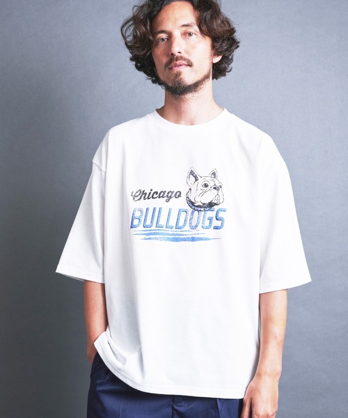 COMMON WARE(コモンウェアー)の「COMMONWARE:"BULL DOG"PRINT TEE S/S(Tシャツ/カットソー・メンズ・ネイビー/ホワイト/ブラック・M/L/XL)」の8枚目の写真