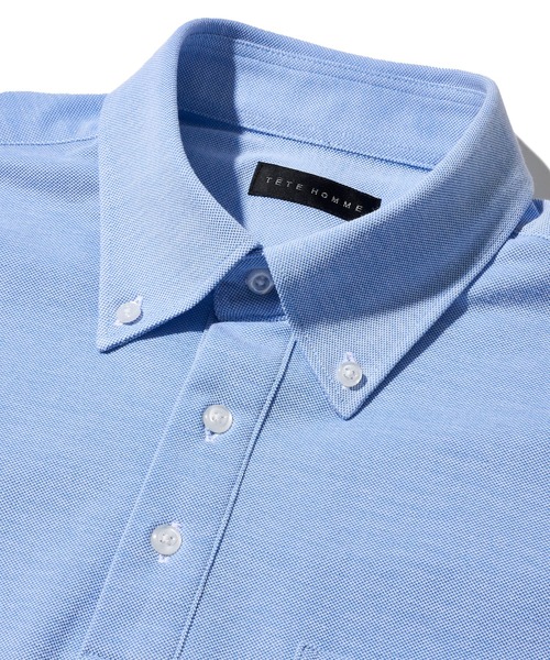 TETE HOMME(テットオム)の「【WEB限定】吸水速乾 ドライ ストレッチポロシャツ(ポロシャツ・メンズ・ネイビー/ブルー/ホワイト・LARGE/X-LARGE/MEDIUM)」の10枚目の写真