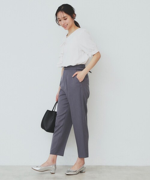 半額満載！スーパーSALE グランドセール！ ストレッチテーパードパンツ【洗濯機洗い可/吸水速乾/防シワ パンツ