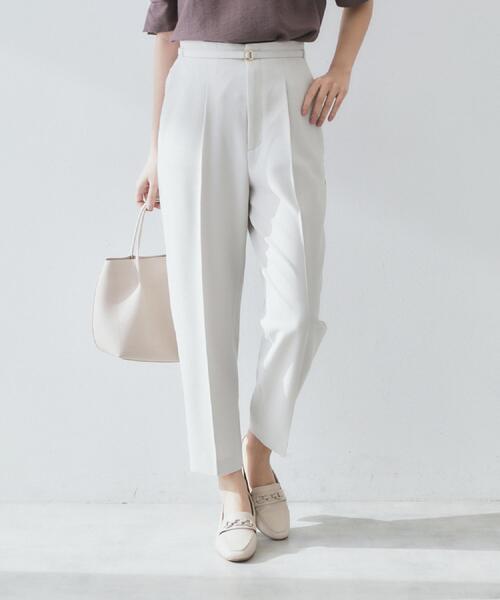 index（インデックス）の「ストレッチテーパードパンツ【洗濯機洗い可/吸水速乾/防シワ】（その他パンツ・レディース・チャコールグレー/ネイビー/ナチュラル/ベージュ系その他2/ブラック系7/ブラウン系8・40/38/42/36/34）」の7枚目の写真