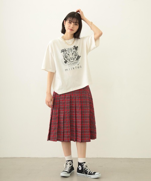 MILKFED.（ミルクフェド）の「TIGER S/S TEE（Tシャツ/カットソー・レディース・オフホワイト/ブルー/チャコール・M/L）」の9枚目の写真