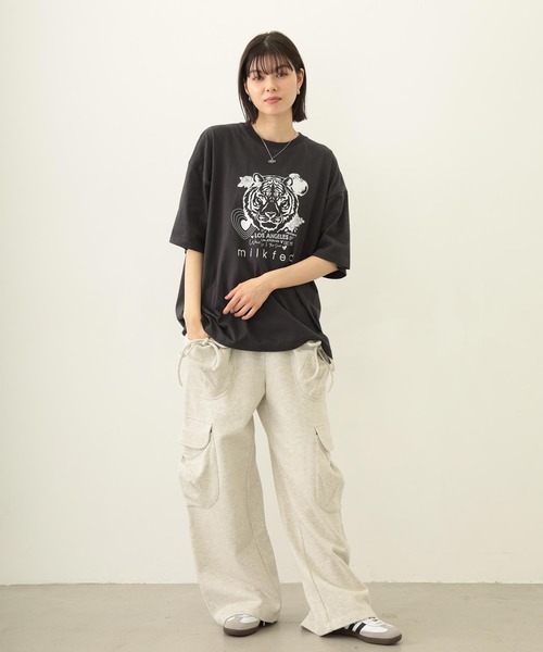 ミルクフェド MILKFED. タイガーショートスリーブティー 103253011005 FW25 TIGER S S TEE レディース トップス 半袖Tシャツ BLUE  正規取扱店 楽天市場】ミルクフェド MILKFED. タイガーショートスリーブ