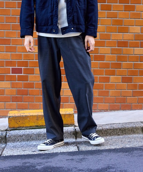 WILD LIFE TAILOR Adam et Rope'（ワイルドテーラーアダムエロペ　）の「【WILD LIFE TAILOR】ライトウーステッド ベイカーパンツ（その他パンツ・メンズ・ネイビー/チャコールグレー・L/M）」の9枚目の写真